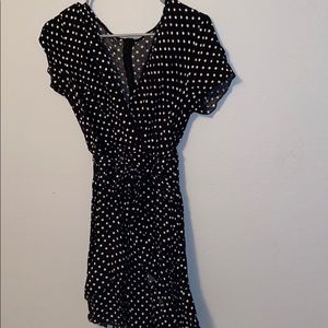 Short sleeve polka dot dress